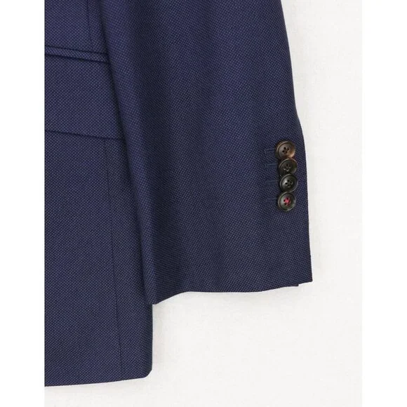 Suitsupply Sienna Ticket Pocket VBC Wool Suit Size 36R Blue Birdseye - Picture 6 of 14